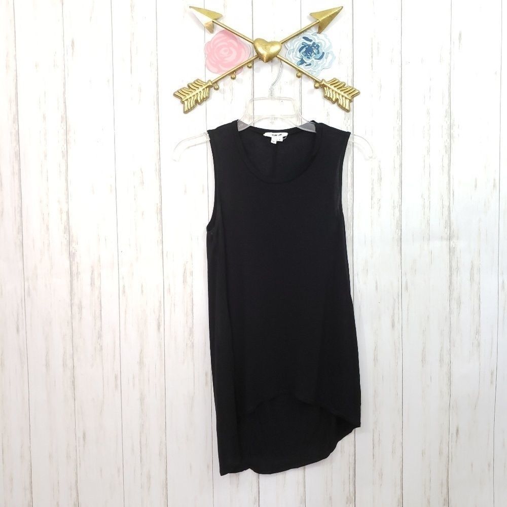 Helmut Lang Black Jersey Kinetic Tank Top Sz S